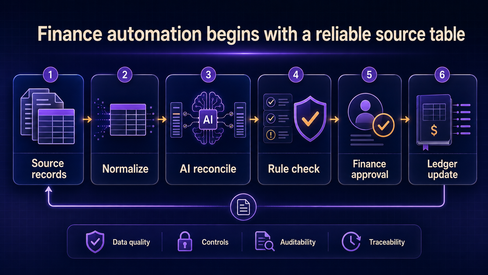 Finance automation begins with a reliable source table cover image